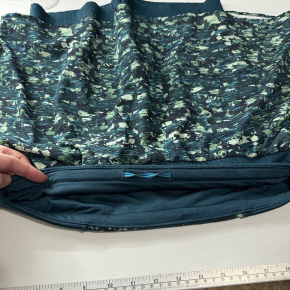 Smartwool Active Womens Lined Skirt Skort Sz M Green Printed Pockets 16" Length - Picture 9 of 15